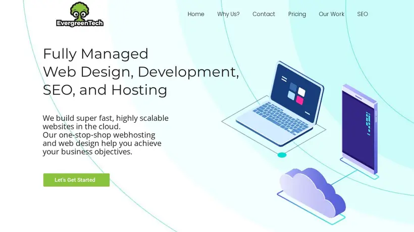 Evergreen Tech homepage screenshot