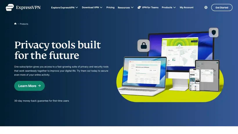 Express VPN homepage screenshot