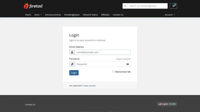 Fire Tail Tech homepage screenshot