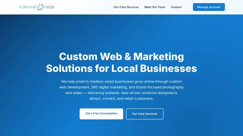 Forward Web homepage screenshot