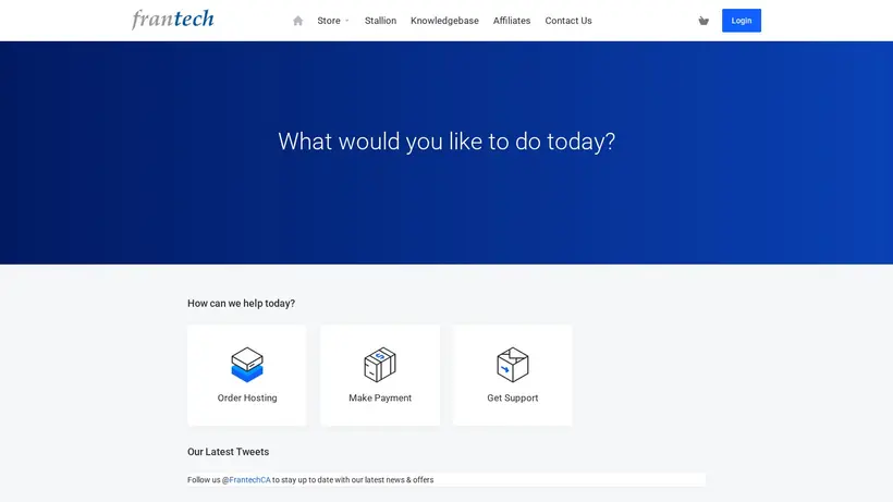 Frantech homepage screenshot