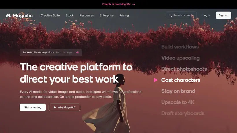 Free Pik homepage screenshot