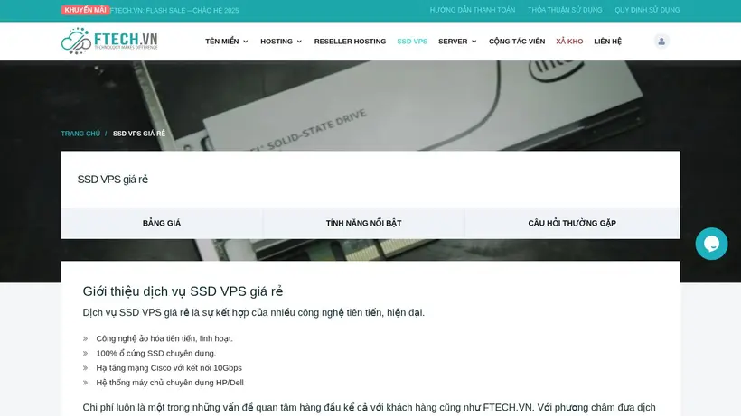 Ftech.vn homepage screenshot