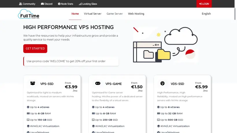 FulltimeHosting homepage screenshot