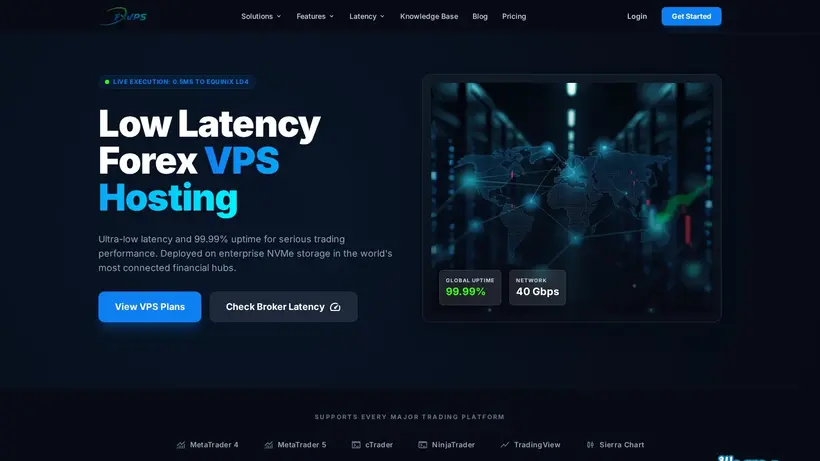 FXVPS homepage screenshot