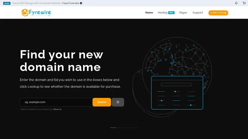 Fyrewire homepage screenshot