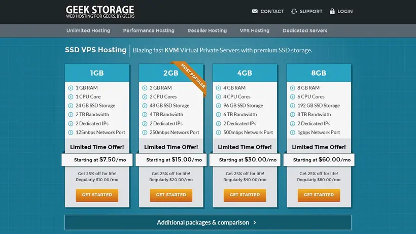 Geek Storage homepage screenshot