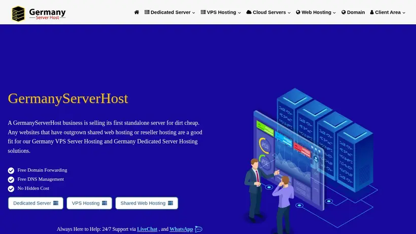 Germany Server Host homepage screenshot
