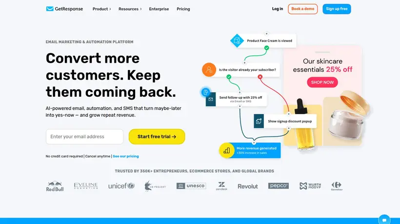 GetResponse.jp homepage screenshot