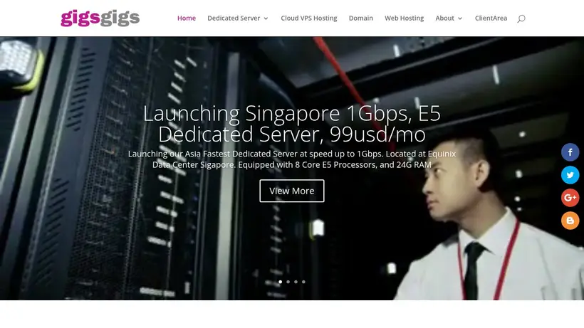 GigsGigs homepage screenshot