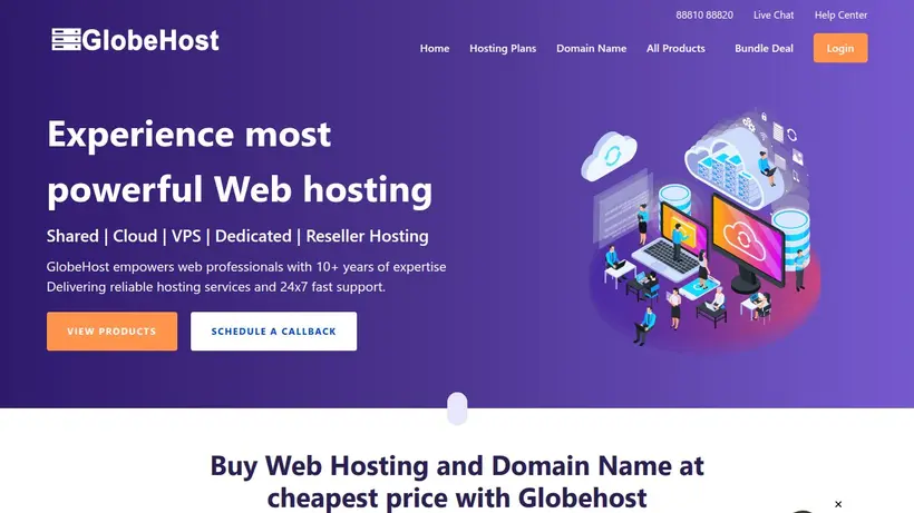 Globe Host homepage screenshot