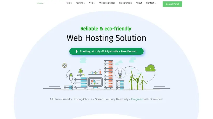 Greenhost.cloud homepage screenshot