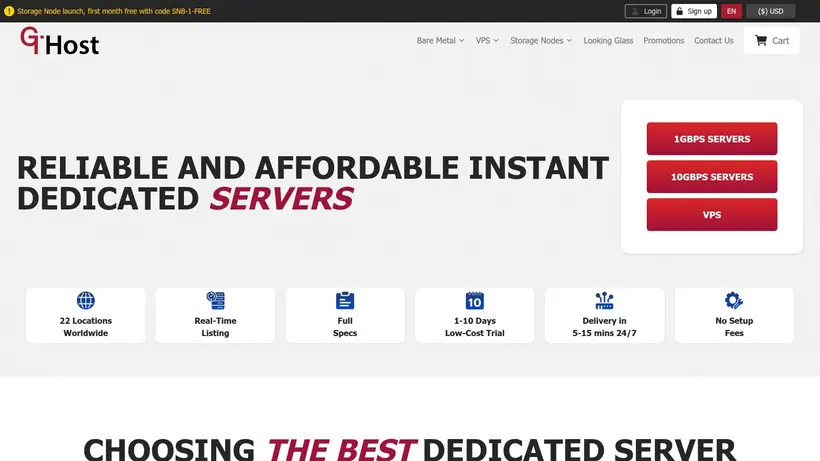 GTHost homepage screenshot