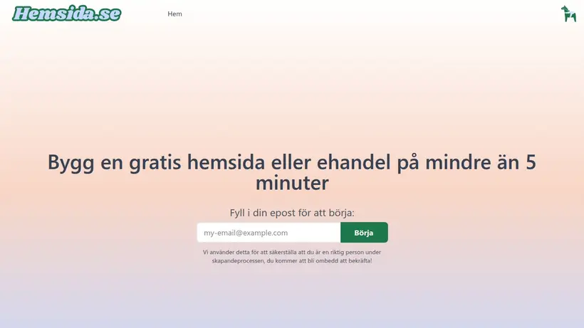 Hemsida SE homepage screenshot