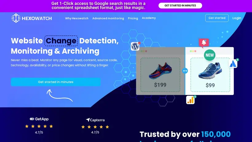 Hexo Watch homepage screenshot