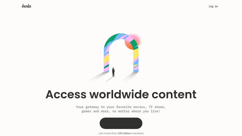 Hola VPN homepage screenshot
