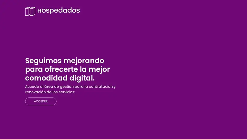 Hospedados homepage screenshot