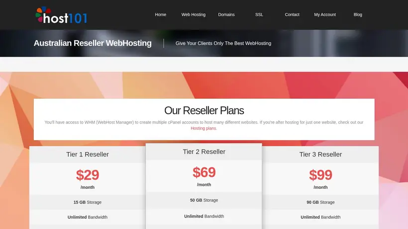 Host 101 homepage screenshot