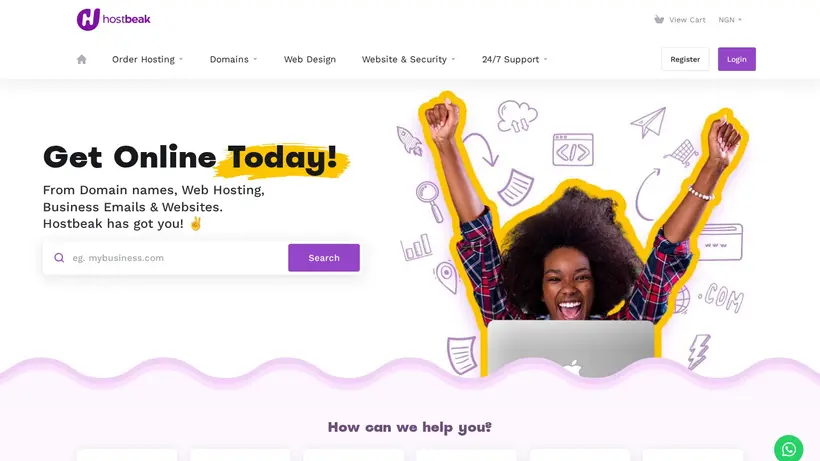 Host Beak homepage screenshot