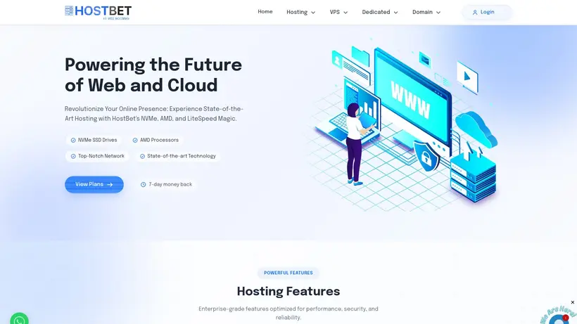 Host Bet India homepage screenshot
