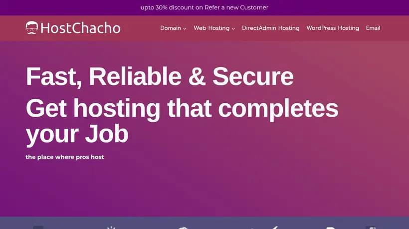 Host Chacho homepage screenshot