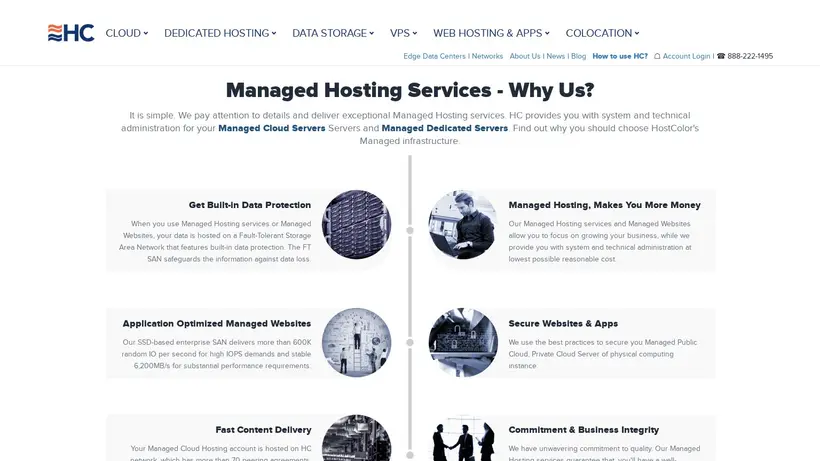 HostColor homepage screenshot