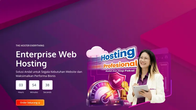 Hoster Indonesia homepage screenshot