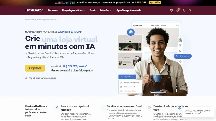 Hostgator.com.br homepage screenshot
