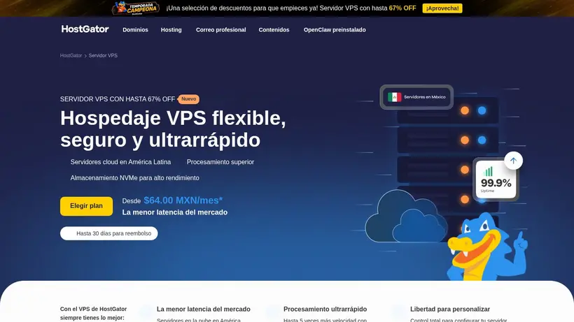 HostGator.mx homepage screenshot
