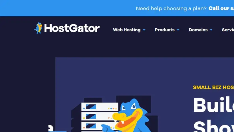 HostGator homepage screenshot