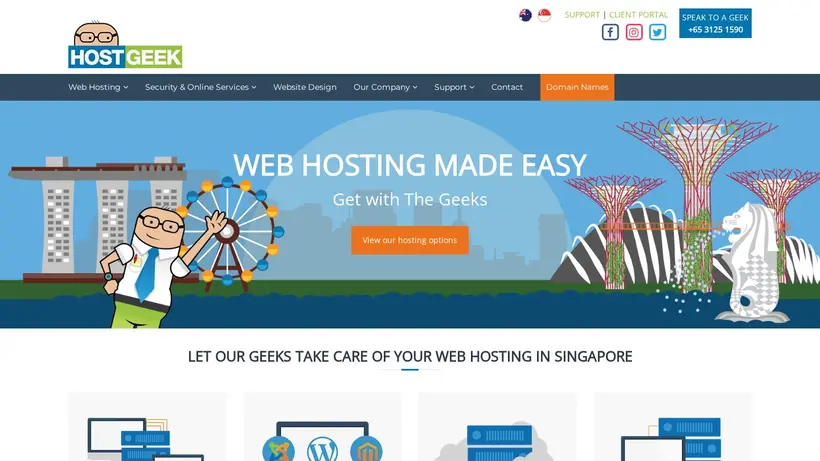 Host Geek Singapore homepage screenshot