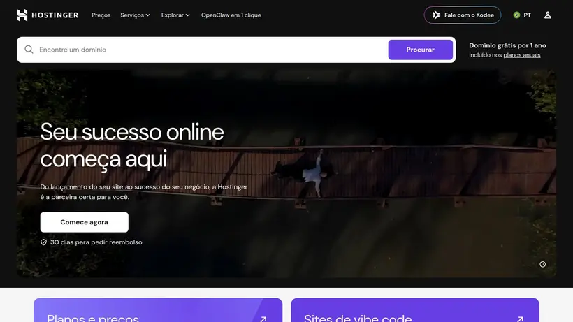 Hostinger.com.br homepage screenshot