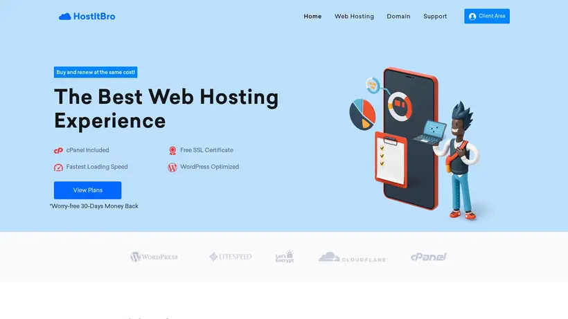Host It Bro homepage screenshot