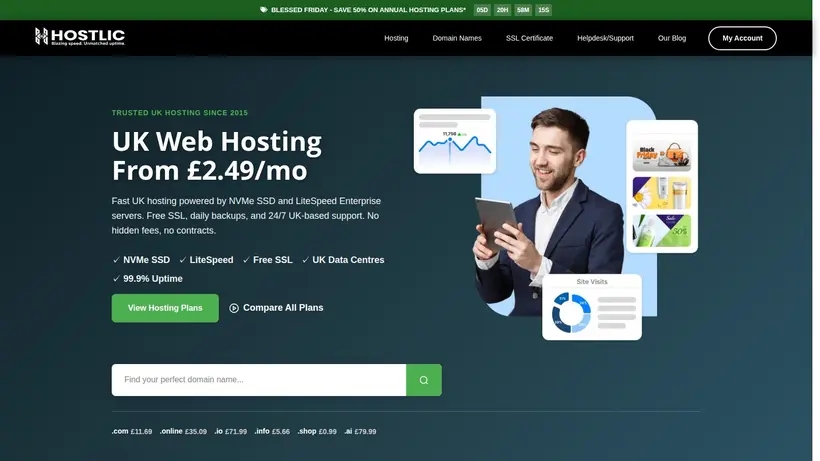 Host Lic homepage screenshot