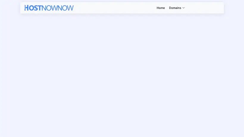 Host Now Now homepage screenshot