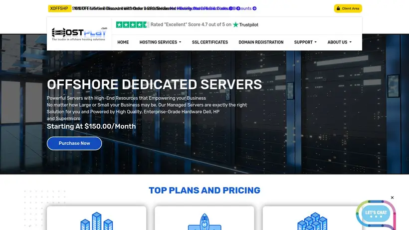 Host Play homepage screenshot