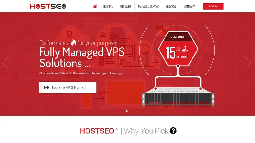 Host SEO homepage screenshot