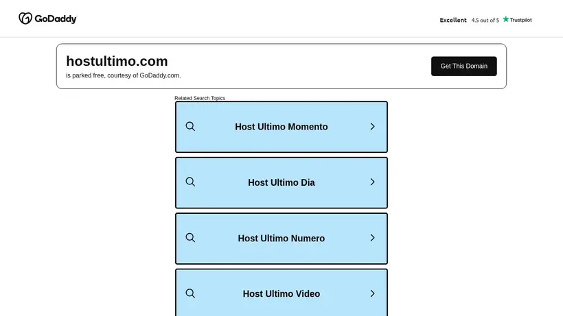 HostUltimo homepage screenshot