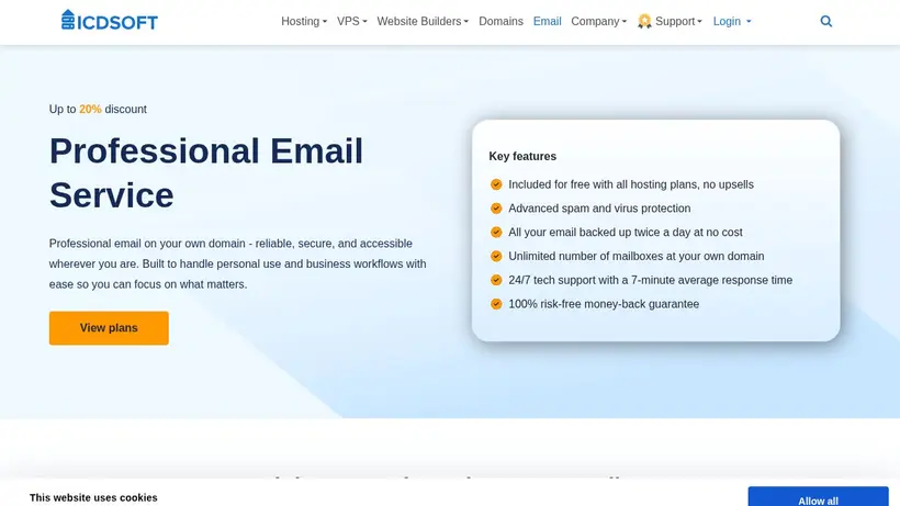 ICDSoft homepage screenshot