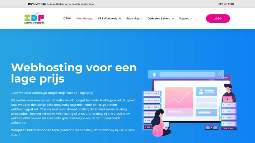 IDFNV homepage screenshot