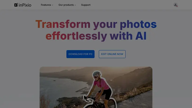 in Pixio homepage screenshot