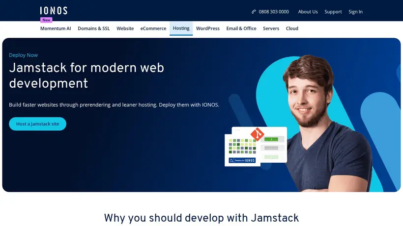 IONOS UK homepage screenshot