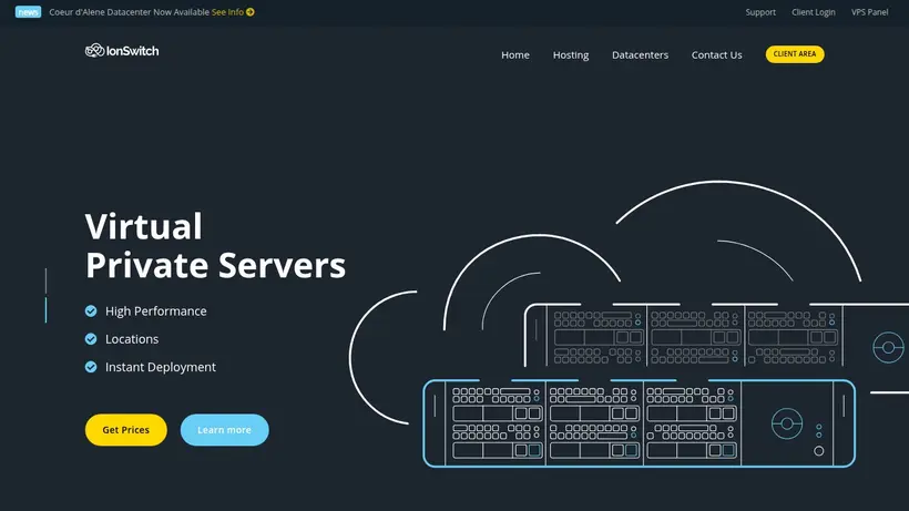 Ion Switch homepage screenshot
