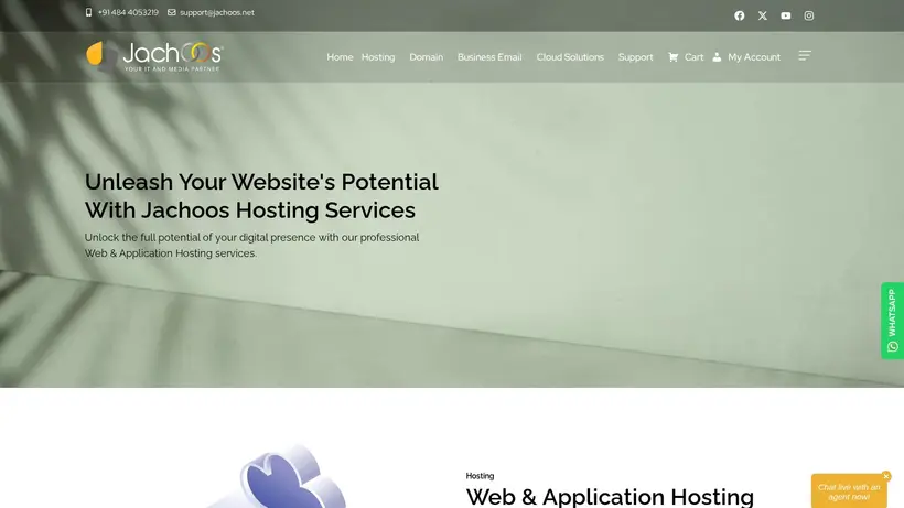 JachOOs homepage screenshot