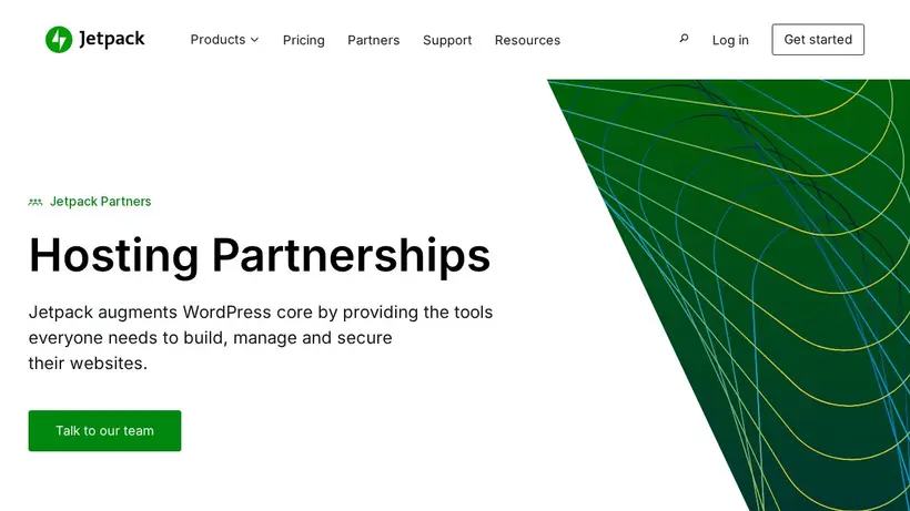 Jetpack homepage screenshot