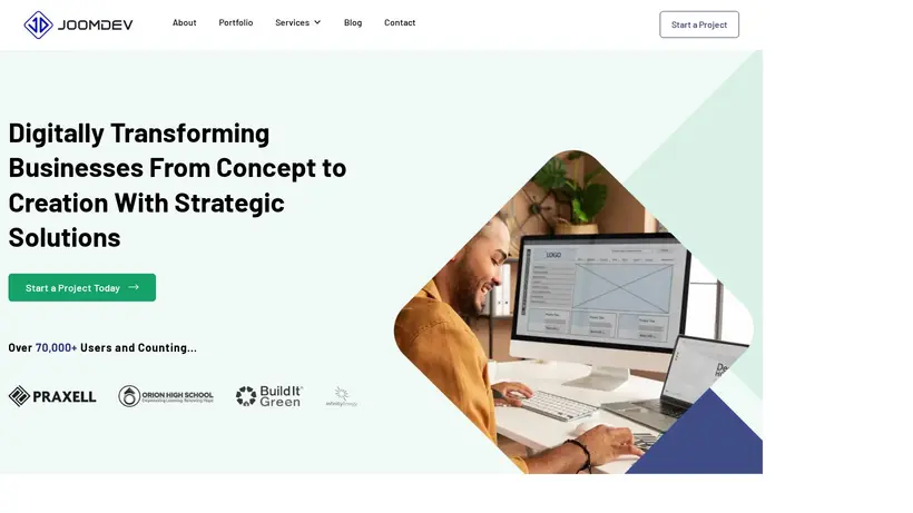 Joom Dev homepage screenshot