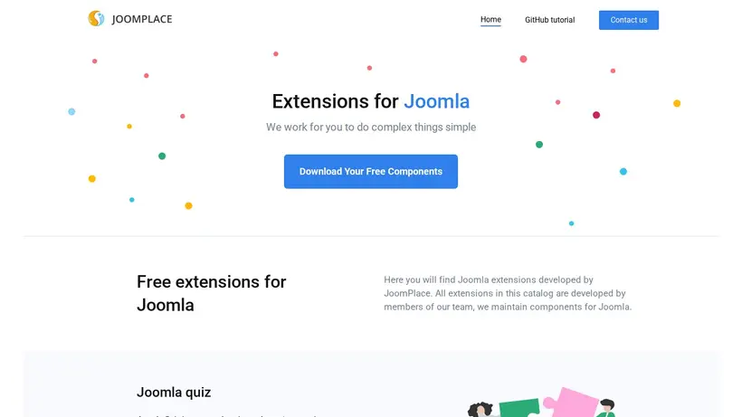Joom Place homepage screenshot
