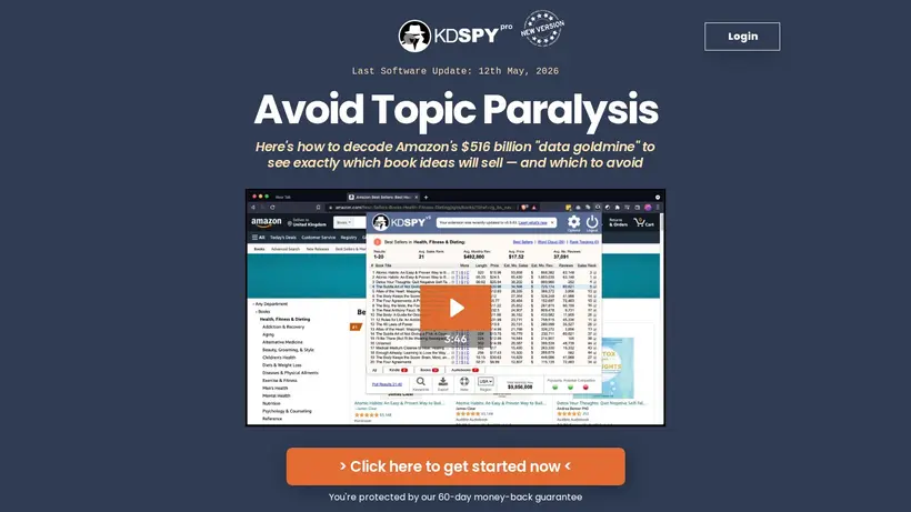 KDSpy homepage screenshot