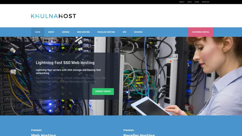 Khulna Host homepage screenshot