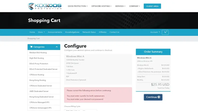 KoDDoS homepage screenshot